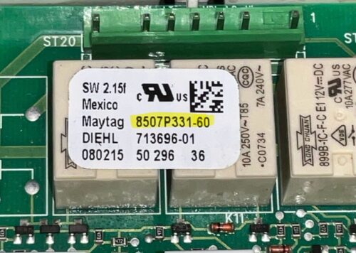 Part # W10167672 | 8507P331-60 Kitchen-Aid Oven Control Panel And Board (used, overlay fair - Stainless Steel/Black)