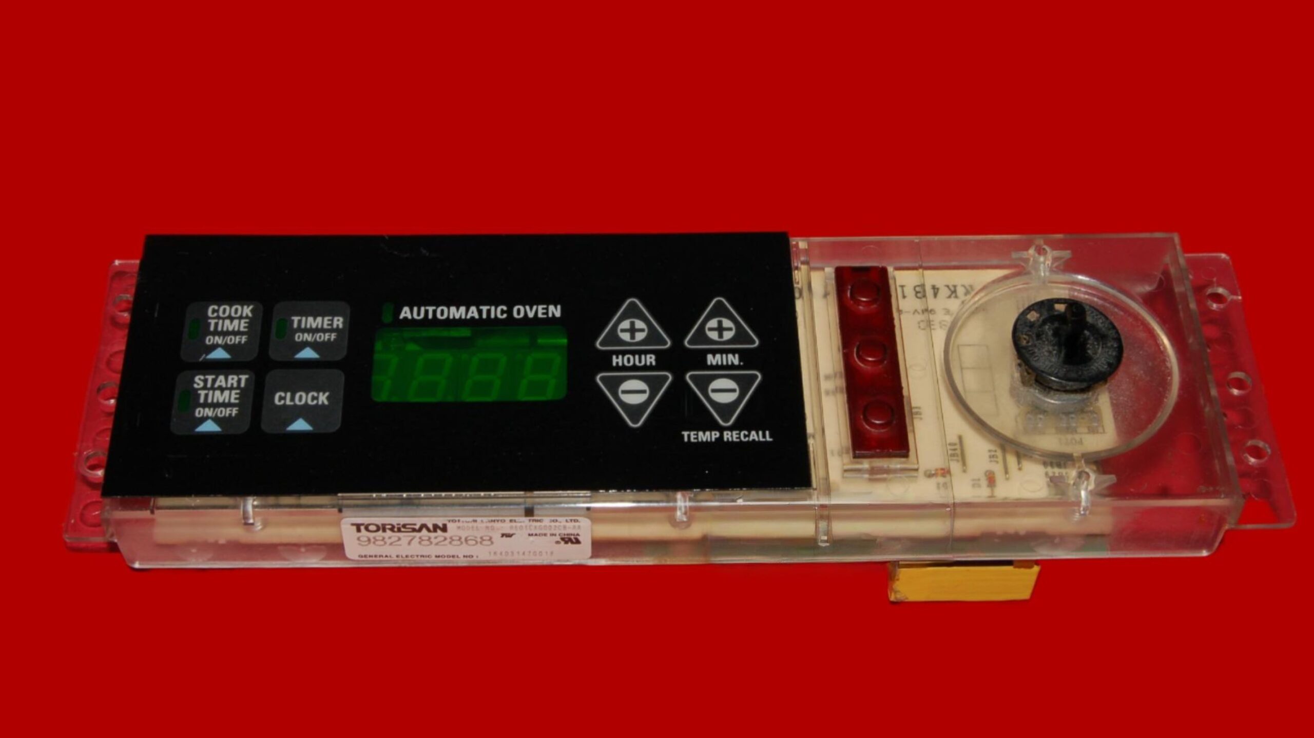 GE Oven Control Board 164D3147G018 | WB27X10129 | OEM Used Tested (overlay fair - Black)