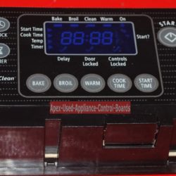 Part # W10114377 Whirlpool Oven Control Board (used, overlay very good)