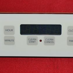 Part # 315568L - Amana Oven Clock And Timer Assembly (used, overlay good)
