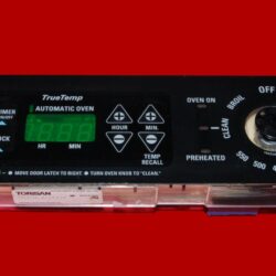 Part # WB27T10102, 164D3762P002 GE Oven Electronic Control Board And Clock (used, overlay fair)