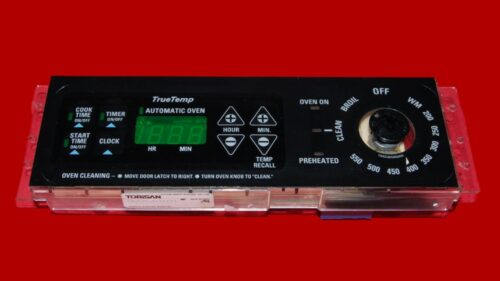 Part # WB27T10102, 164D3762P002 GE Oven Electronic Control Board And Clock (used, overlay fair)