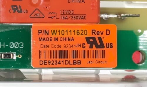 Part # W10111620 Maytag Dryer Electronic Control Board
