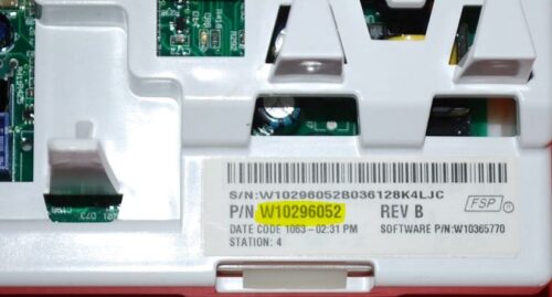 Part # W10745340 | W10296052 | Whirlpool Washer Control Board