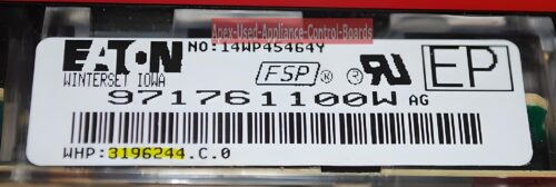Part # 8053985 | 3196244 | Whirlpool Oven Control Board (overlay fair - Black)