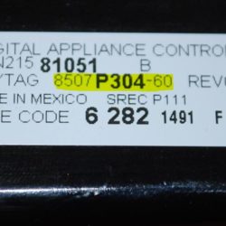 Part # 8507P304-60 Magic Chef Oven Electronic Control Board (used, overlay fair)