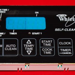 Part # 6610313, 8522477 Whirlpool Oven Electronic Clock Control Board (used, overlay fair - black)