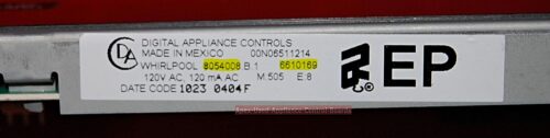 Part # WP6610169 | 6610169 | 8054008 | Whirlpool Oven Control Board (overlay good - Black)