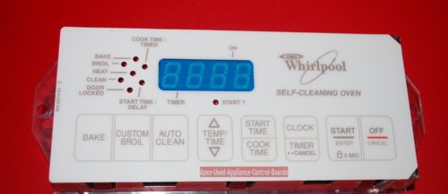Part # 8522493, 6610314 Whirlpool Oven Electronic Control Board (used, overlay good)