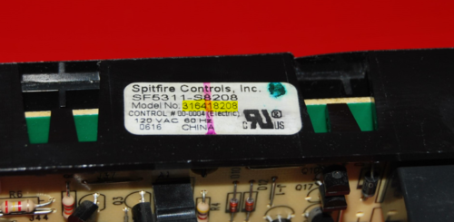 Part # 316418208 Frigidaire Oven Electronic Control Board (used, overlay poor - Black)