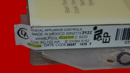 Whirlpool Oven Control Board - 6610399 | 8524305 (overlay good - Yellow)