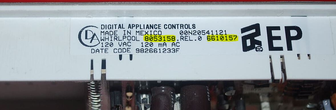 Details about   Whirlpool Oven Electronic Control Board 6610157 Part # 8053158 
