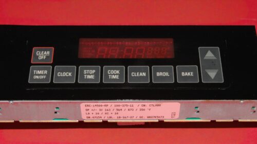 GE Oven Control Board 100-375-11 | WB27K5073 | OEM Used Tested (overlay fair - Black)