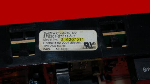 Part # 316207511 | Frigidaire Oven Control Board (overlay fair - Black)