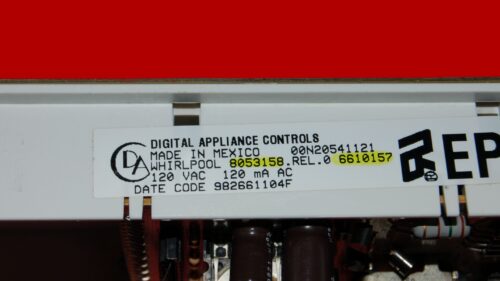 Part # 6610157 | 8053158 | Whirlpool Oven Control Board (overlay fair - Yellow)