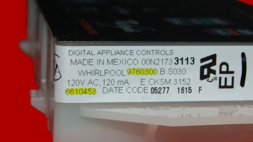 Part # WP6610456 | 6610453 | 9760300 | Whirlpool Oven Control Board (overlay fair - Black)