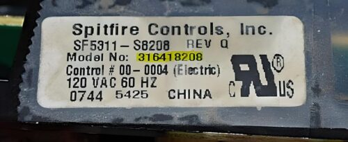Part # 316418208 | Frigidaire Oven Control Board (overlay good - White)
