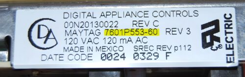 Part # 5701M556-60 | 7601P553-60 | Maytag Oven Control Board (overlay good - White)