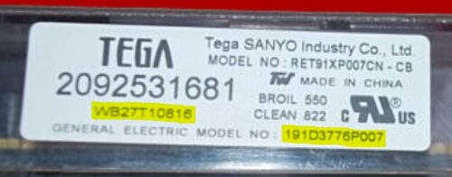 Part # WB27T10816 | 191D3776P007 | GE Oven Control Board (overlay good - White)