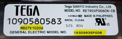 Part # WB27K10206 | 183D9935P006 | GE Oven Control Board (overlay fair - Black)