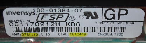 Part # WP6610449 | 6610449 | 9761112 | Whirlpool Gas Oven Control Board (overlay good - Black)