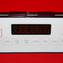 Part # 191D1001P012, WB27K5140 GE Oven Electronic Control Board (used, overlay good - Yellow/White)