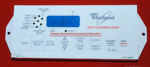 Part # 8273748, 6610272 Whirlpool Oven Electronic Control Board (used, overlay fair)