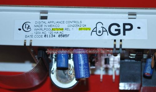 Part # 8273748, 6610272 Whirlpool Oven Electronic Control Board (used, overlay fair)