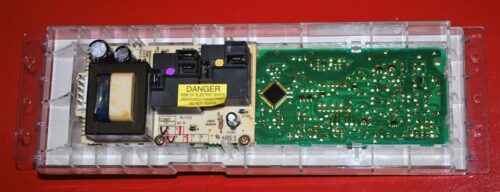 Part # WB27T10230, 191D2818P002 GE Oven Electronic Control Board and Clock (used, overlay fair - White/Gray)