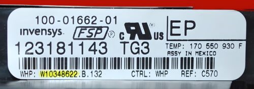 Part # WPW10734612 | W10348622 | Whirlpool Oven Control Board (overlay fair - Black)