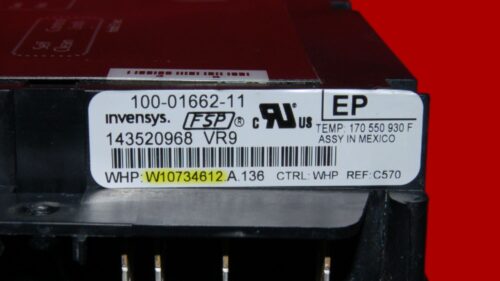 Part # W10734612 | WPW10734612 | Whirlpool Oven Control Board (overlay fair - Black)