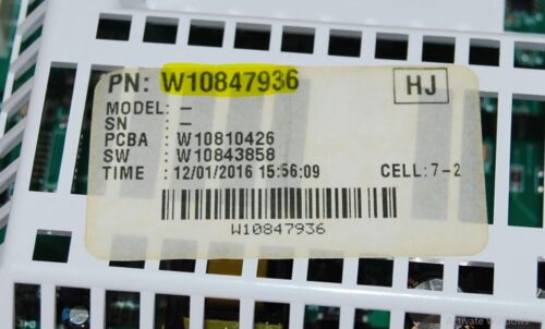 Part # W10847936 Whirlpool Dryer Electronic Control Board