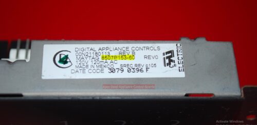Part # 8507P153-60, 5701M406-60 Maytag Oven Electronic Control Board (used, overlay fair - Dark Gray)