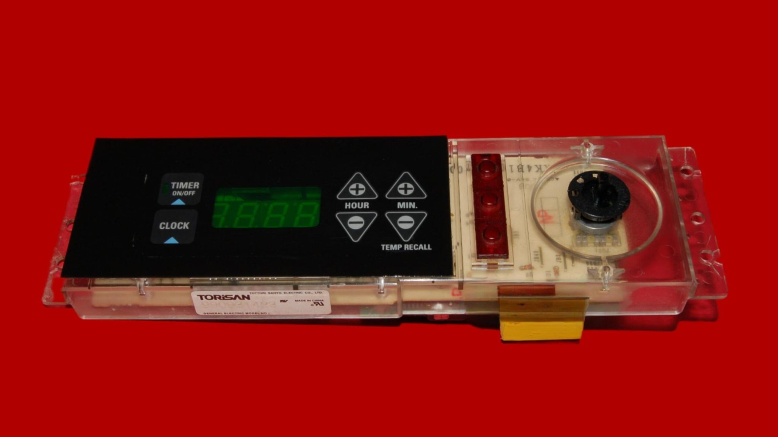 GE Oven Control Board 164D3147G017 | WB27X10215 | OEM Used Tested (overlay fair - Black)