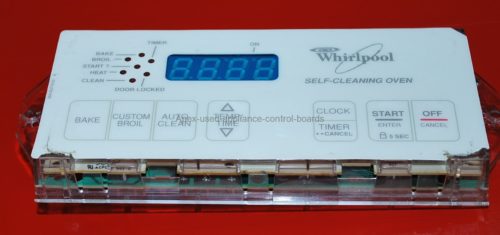 Part # 8552508, 6610320 - Whirlpool Oven Electronic Control Board (used, overlay fair)