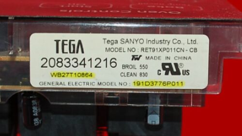 Part # WB27T10864 | 191D3776P011 | GE Oven Control Board (overlay fair - Black)