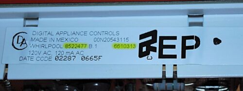 Part # WP6610456 | 6610313 | 8522477 | Whirlpool Oven Control Board (overlay good - Black)