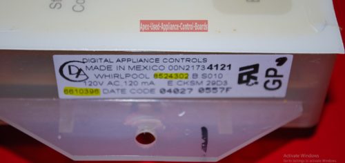 Part # 8524302, 6610396 Whirlpool Oven Electronic Control (used, overlay poor)