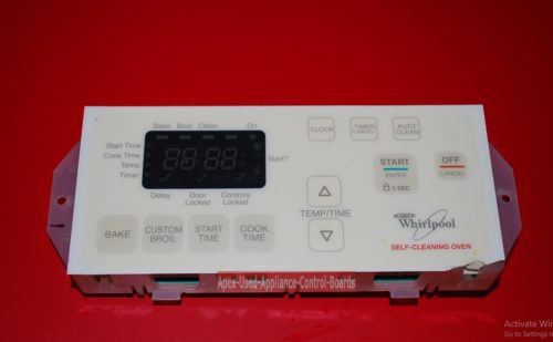 Part # 8524302, 6610396 Whirlpool Oven Electronic Control (used, overlay poor)