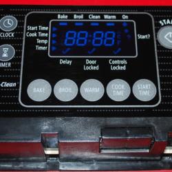 Part # W10114381 - Whirlpool Oven Control Board (used, overlay very good - Black)