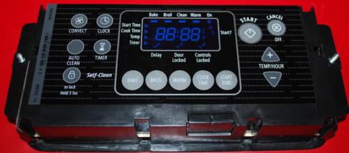 Part # W10114381 - Whirlpool Oven Control Board (used, overlay very good - Black)