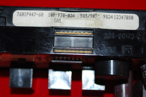 Part # 7601P447-60 - Maytag GAS Oven Control Board (used, overlay fair - Black )