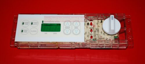 Part # WB27K10027, 183D7142P002 - GE Oven Electronic Control Board And Clock (used, overlay Fair, yellow)