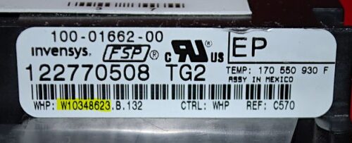 Part # WPW10734611 | W10348623 | Whirlpool Oven Control Board (overlay good - White)