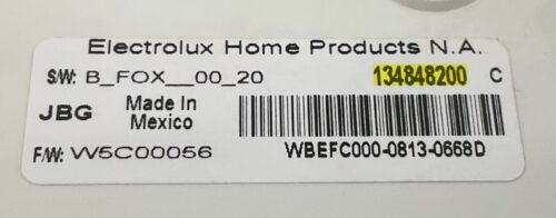 Part # 134848200, 137006000 Frigidaire Front Load Washer Control Board