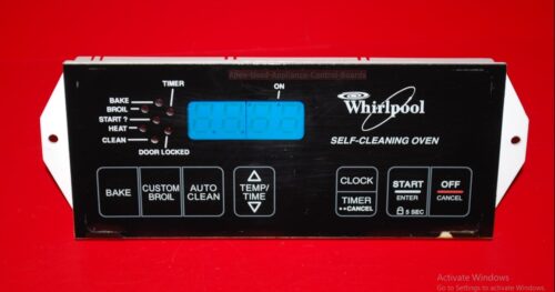 Part # 8522474, 6610310 Whirlpool Oven Electronic Control Board (used, overlay fair - Black)