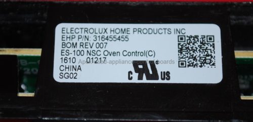 Part # 316455455 - Frigidaire Oven Control Board (used, overlay poor - Black)