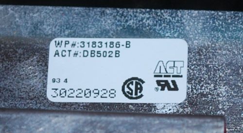 Part # 3183186 - Whirlpool Oven Control Board (used, overlay very good - Black)