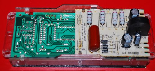 Part # 183D6328P001 - GE Oven Electronic Control Board And Clock (used,overlay good)