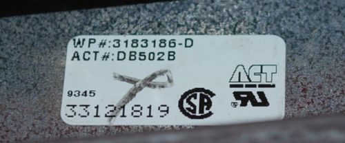 Part # 3183186 -Whirlpool Oven Electronic Control Board (used, overlay fair)